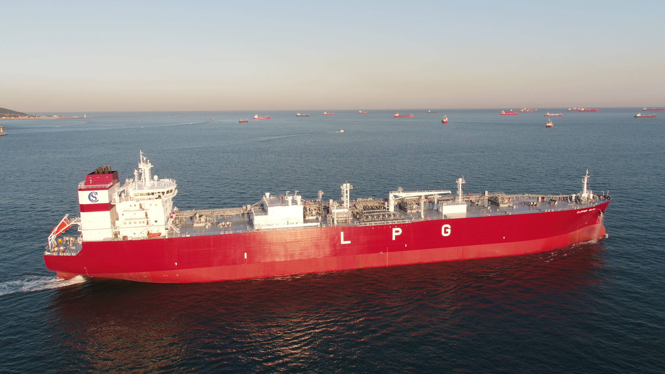 Picture of Solvang's eco-friendly VLGC class at sea
