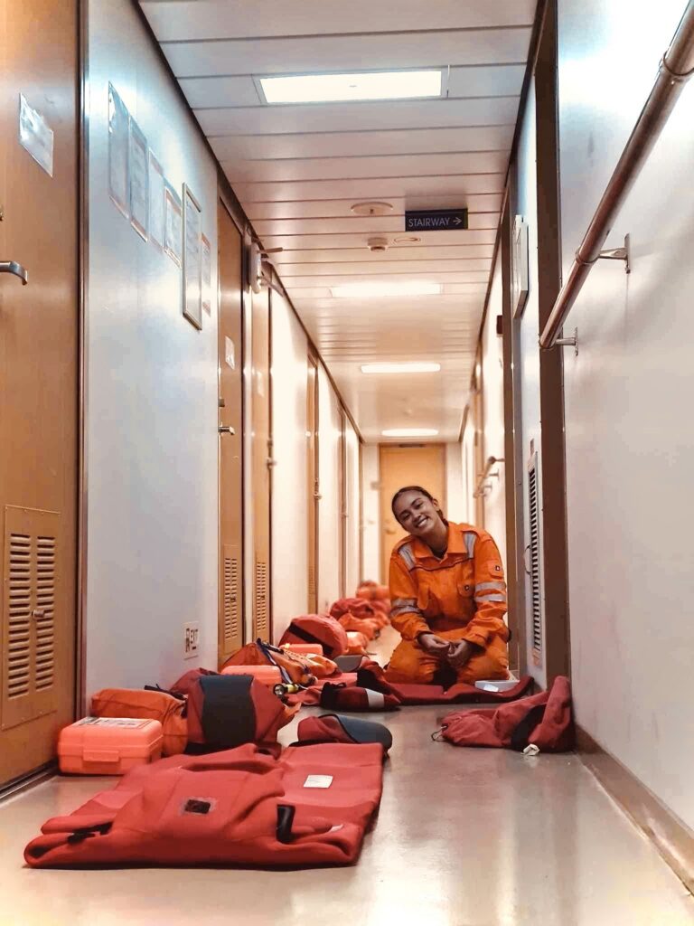 Rovelyn-Mae-Ramirez-equipment Rovelyn Mae Ramirez is scheduled to become an able seafarer during 2026.