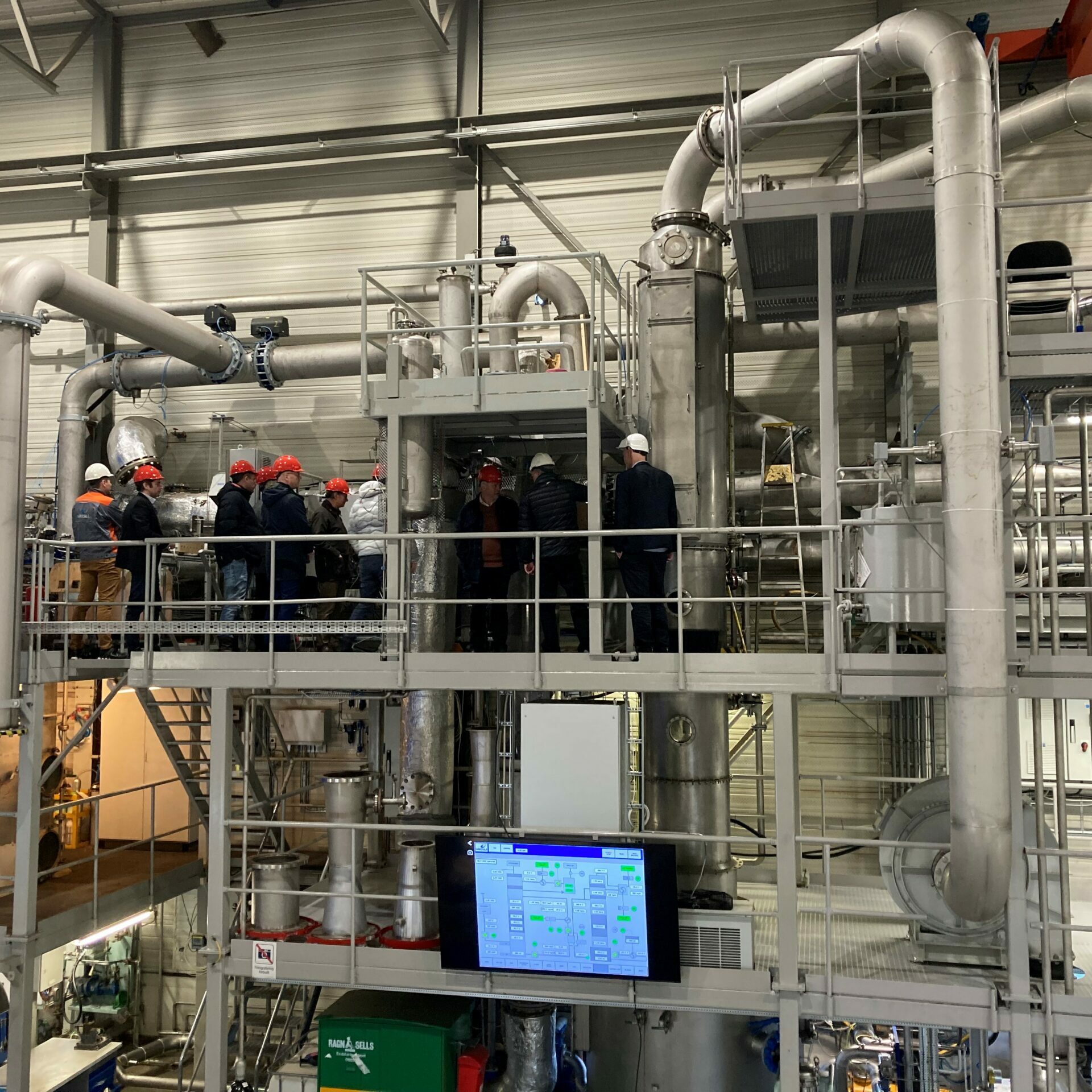 Solvang and Wärtsilä run carbon capture on a 1.2 MW
test engine, which will be the basis for the Clipper Eos
installation (7MW). (Photo by Solvang)